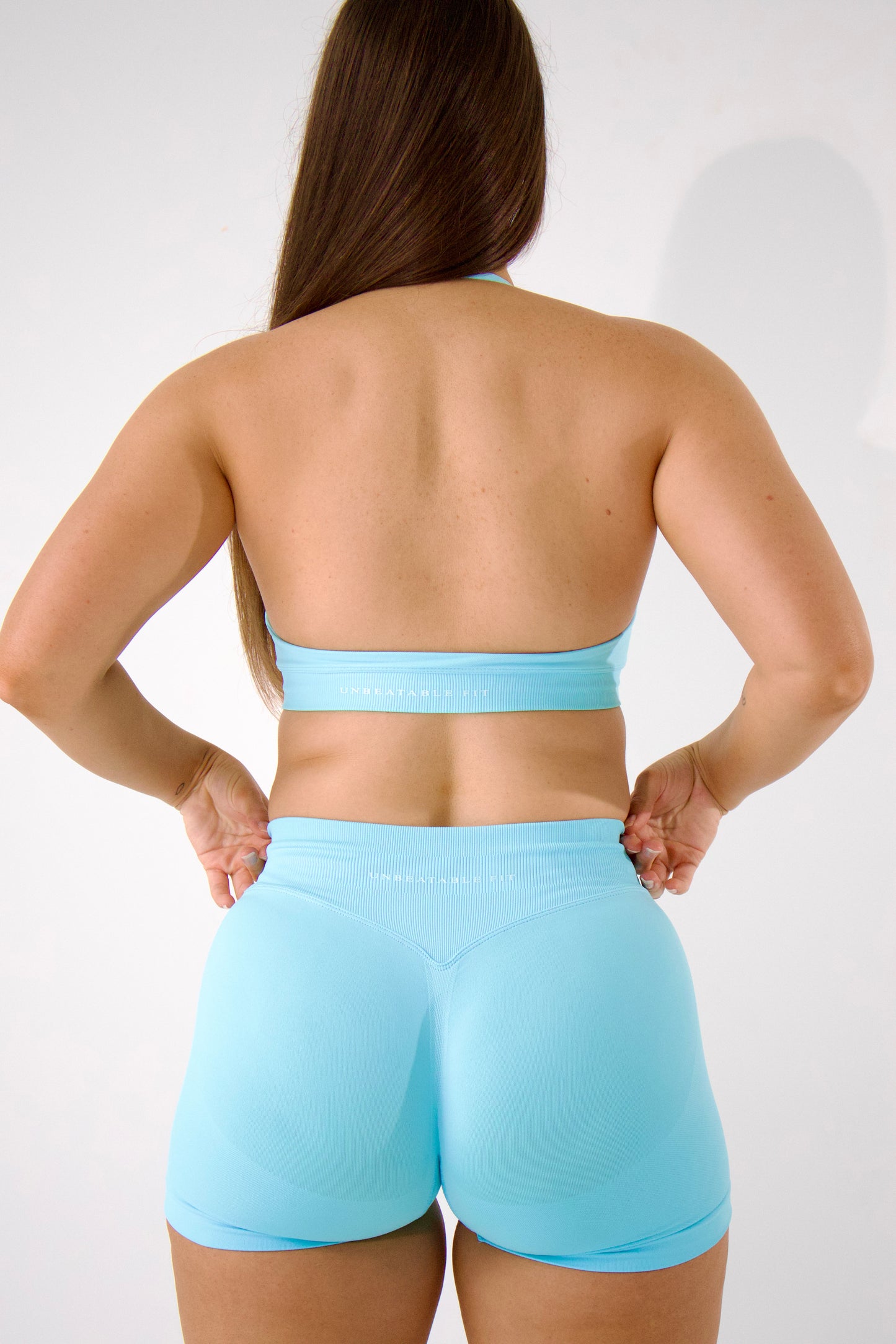 Align Halter Crop - Arctic Blue