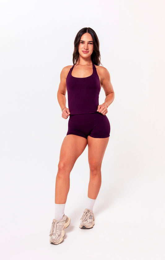 Align Halter Singlet - Mulberry