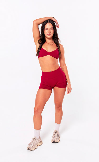 Align Mini Halter Crop - Raspberry