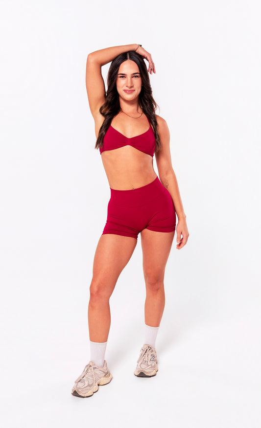 Align Mini Halter Crop - Raspberry