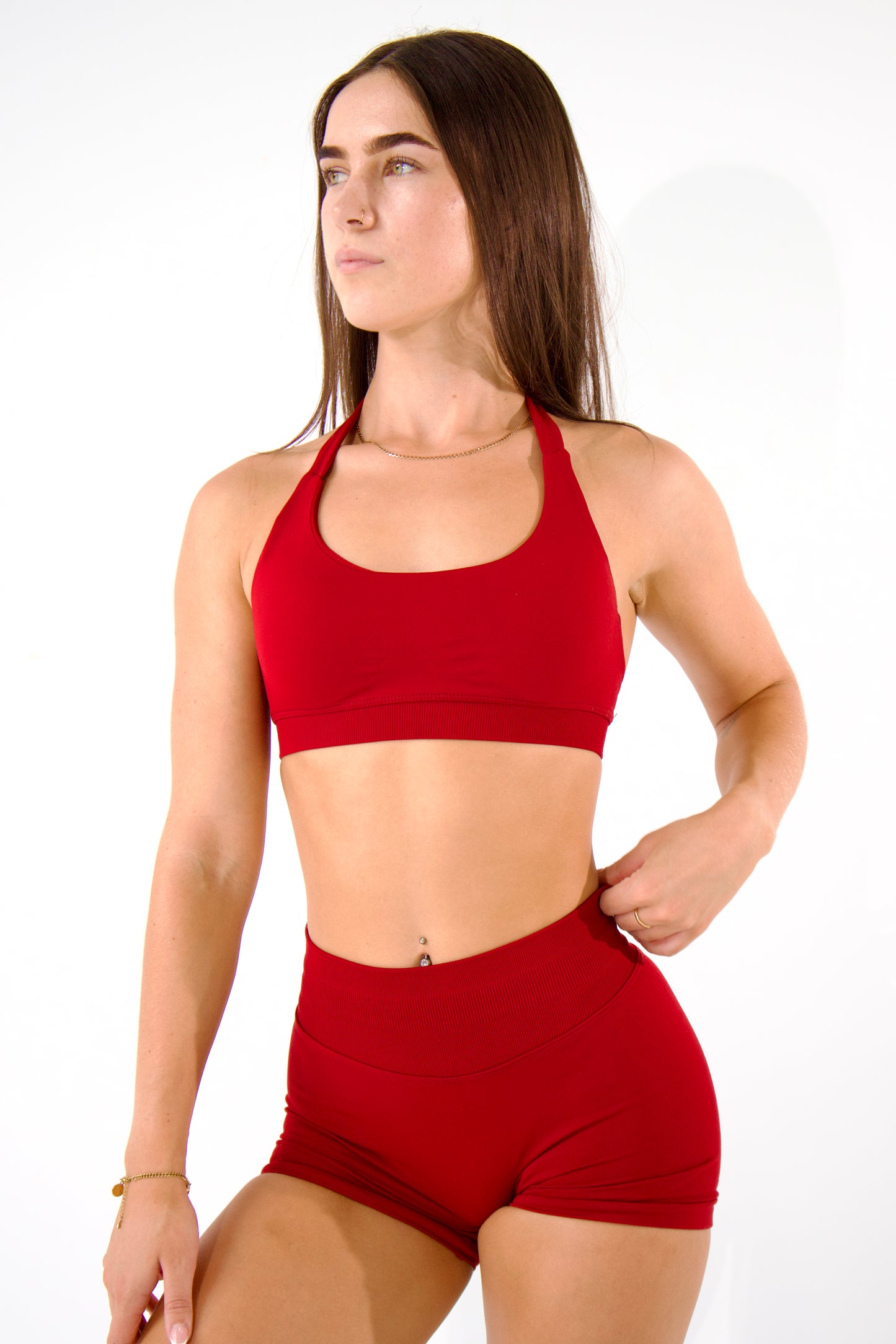 Align Halter Crop - Cherry